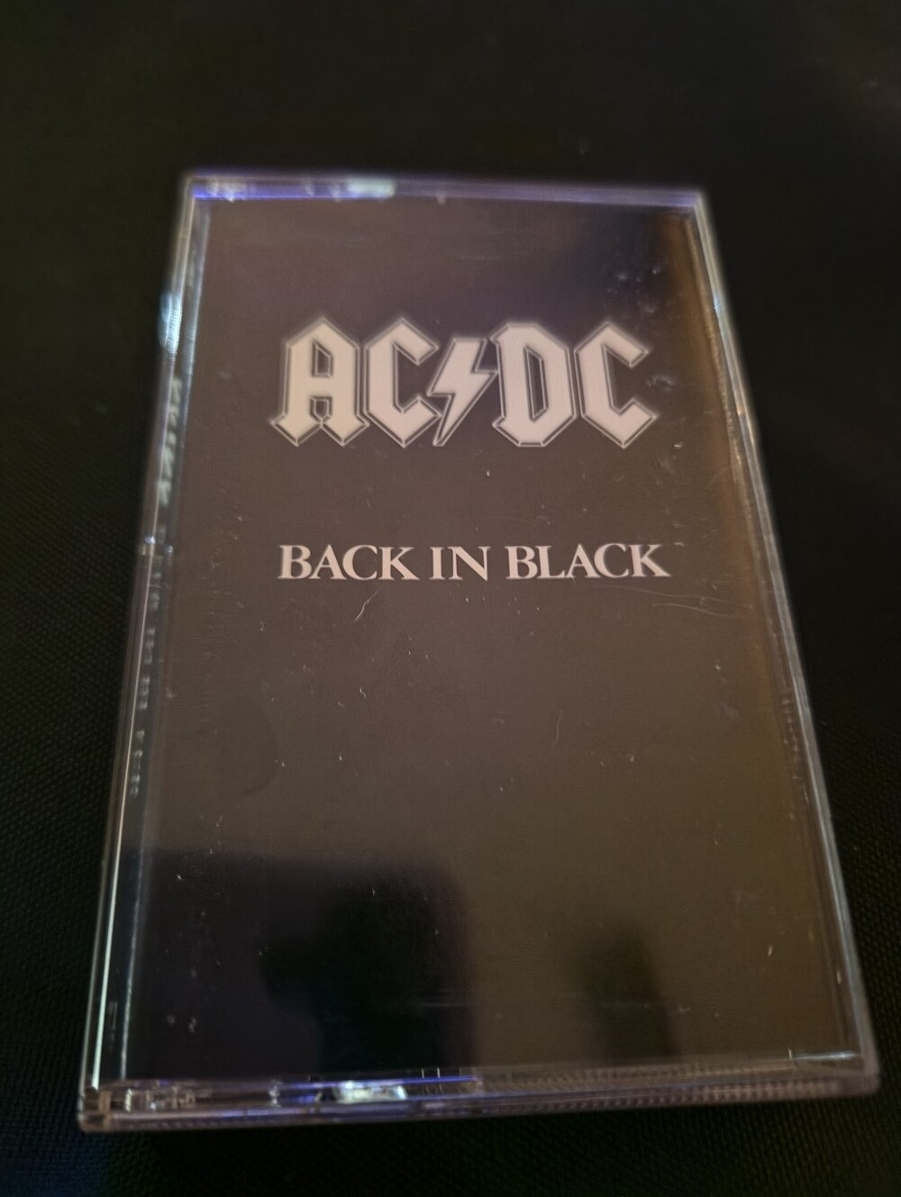 Vtg 1980 AC/DC Back In Black Cassette Tape Hard Rock Classic Album